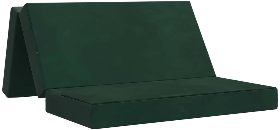 Čiužinys Sulankstomas Sofos Lova 120 x 67 x 45 cm Tamsiai žalia