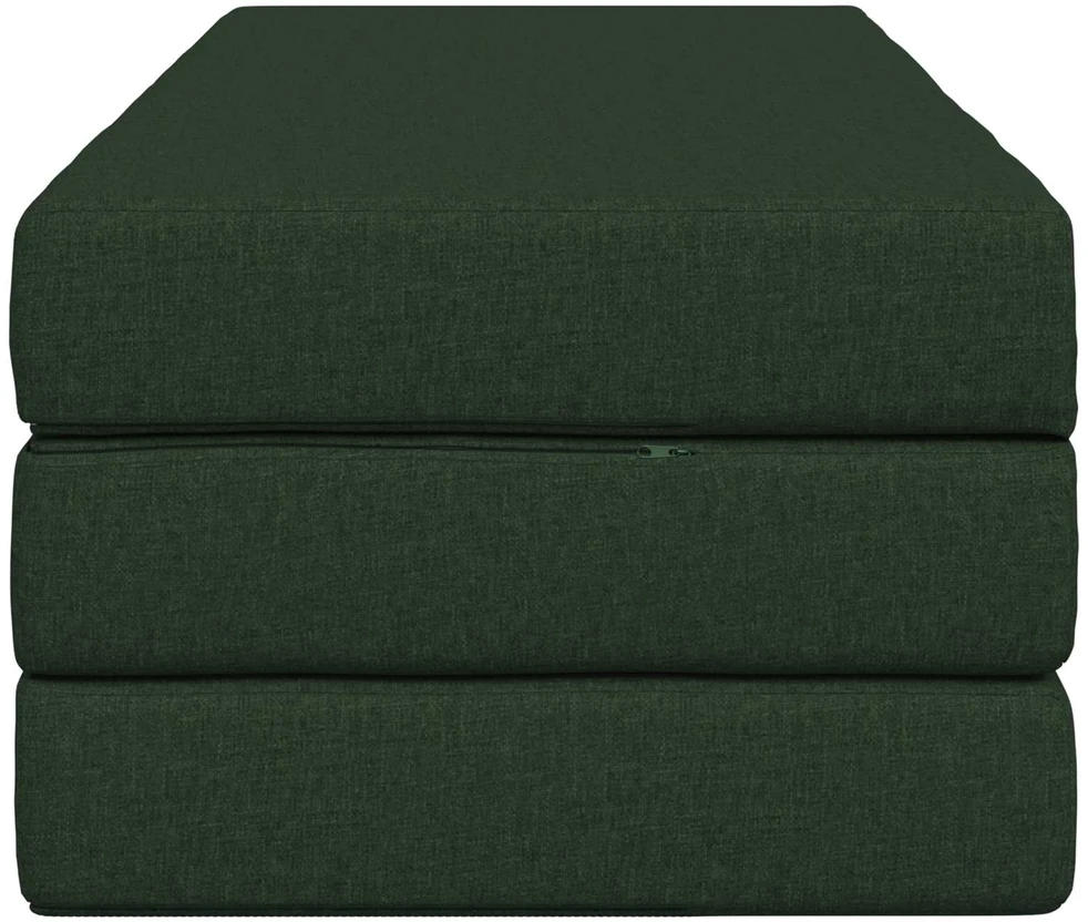 Čiužinys Sulankstomas Sofos Lova 120 x 67 x 45 cm Tamsiai žalia