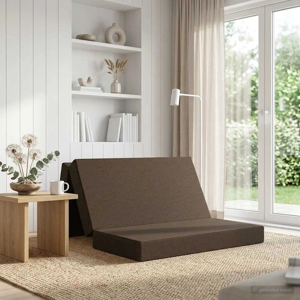 Čiužinys Sulankstomas Sofos Lova 140 x 67 x 45 cm Taupe