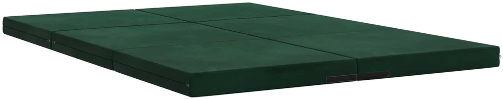 Čiužinys Sulankstomas Sofos Lova 140 x 67 x 15 cm Tamsiai žalia
