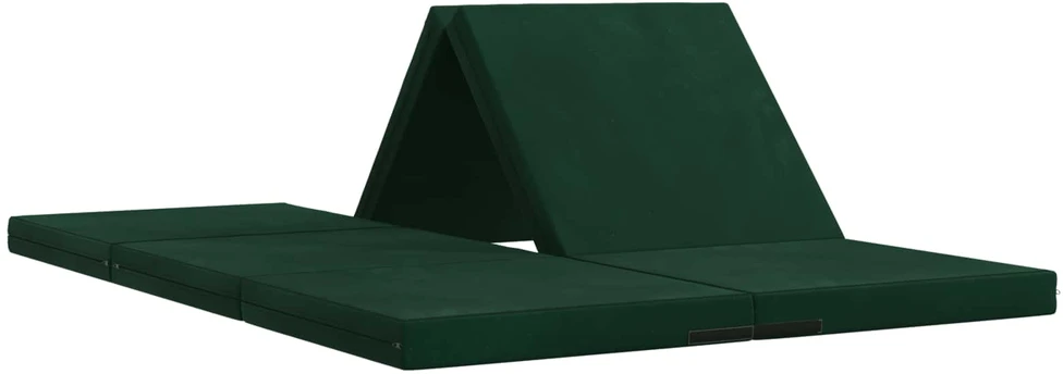 Čiužinys Sulankstomas Sofos Lova 140 x 67 x 15 cm Tamsiai žalia