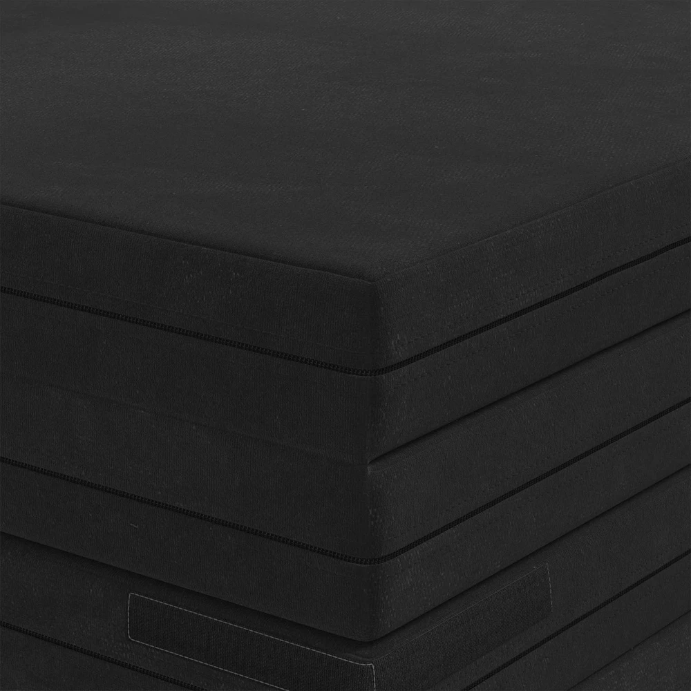 Čiužinys Sulankstomas Sofos Lova 140 x 67 x 15 cm Juoda