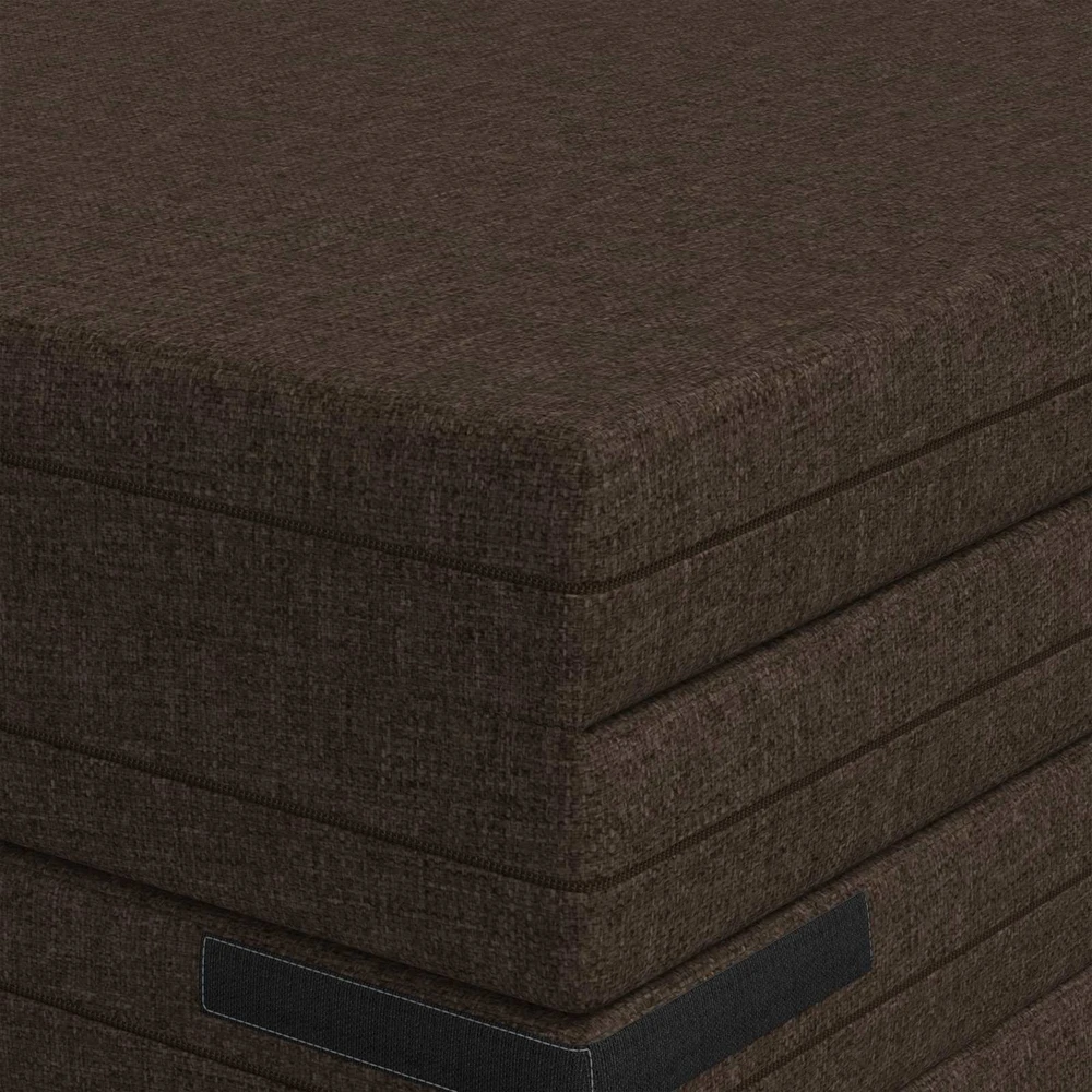 Čiužinys Sulankstomas Sofos Lova 140 x 67 x 15 cm Taupe
