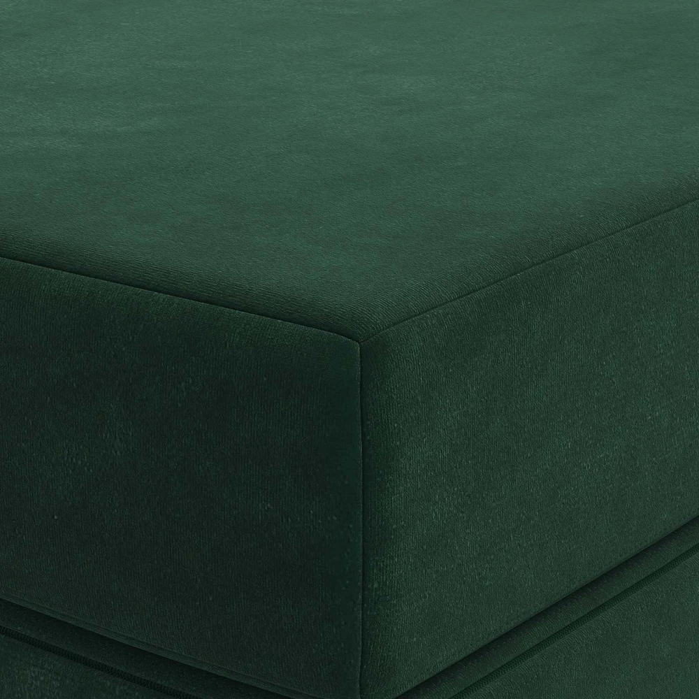 Čiužinys Sulankstomas Sofos Lova 140 x 67 x 45 cm Tamsiai žalia