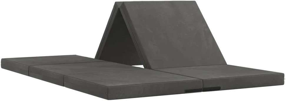 Čiužinys Sulankstomas Sofos Lova 140 x 67 x 15 cm Tamsiai pilka