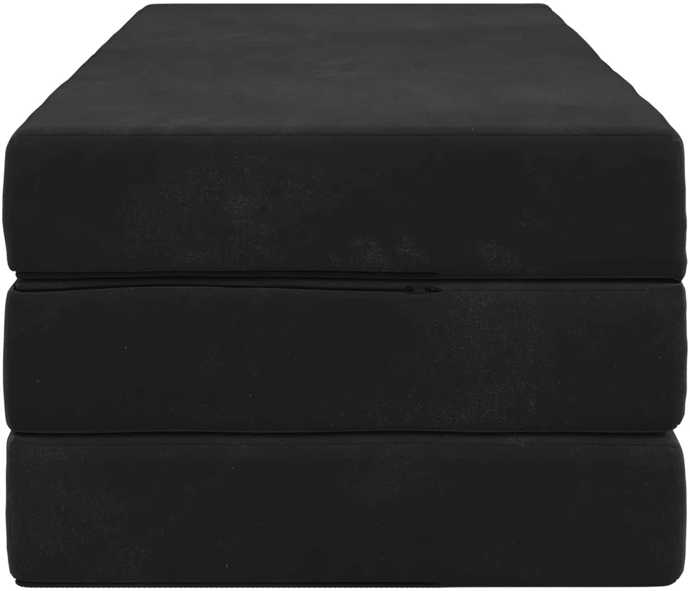 Čiužinys Sulankstomas Sofos Lova 160 x 67 x 45 cm Juoda