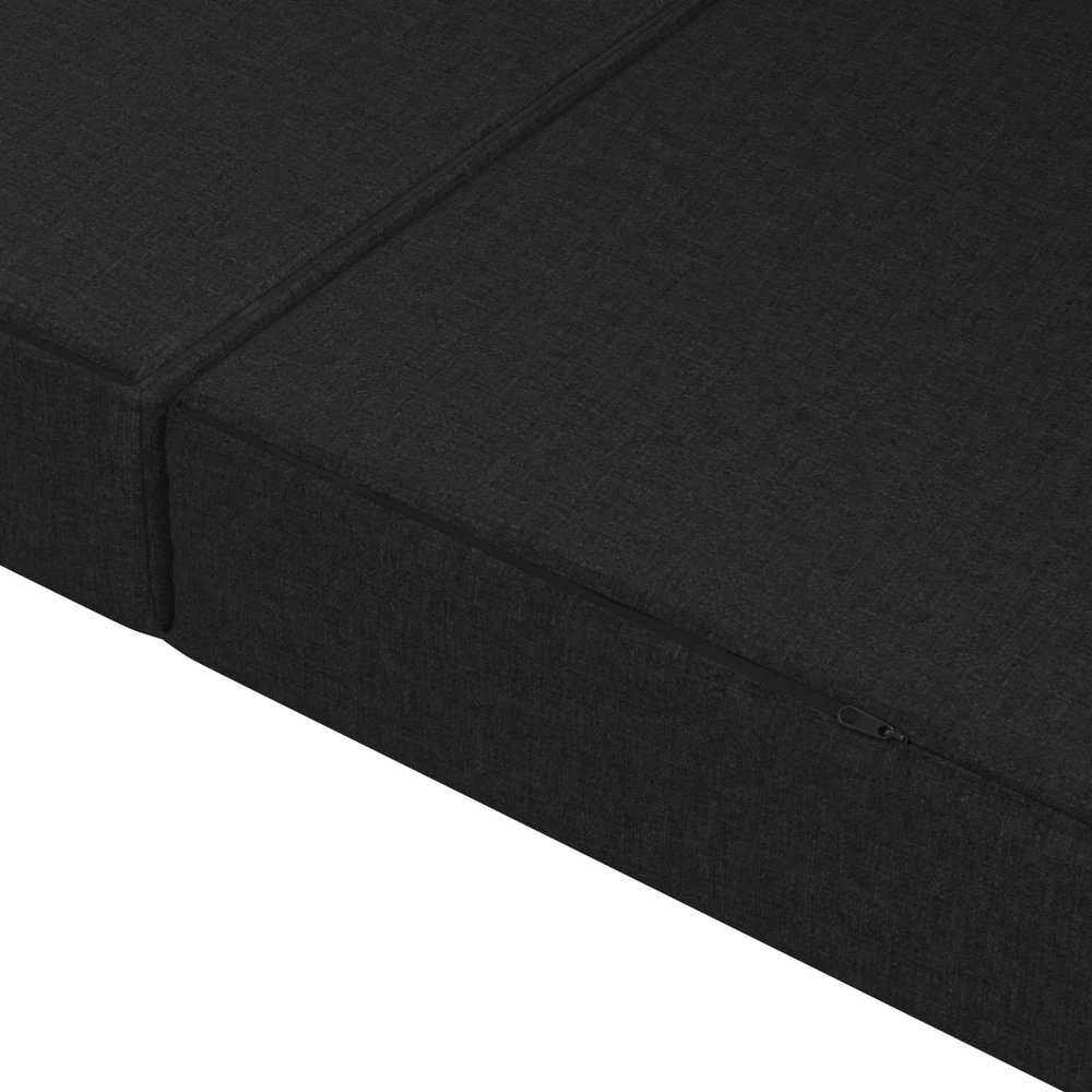 Čiužinys Sulankstomas Sofos Lova 180 x 67 x 45 cm Juoda