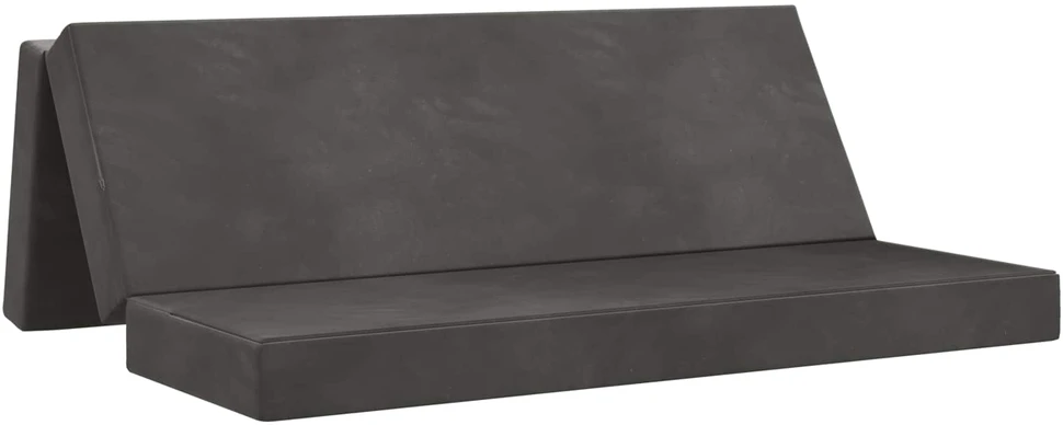Čiužinys Sulankstomas Sofos Lova 180 x 67 x 45 cm Tamsiai pilka