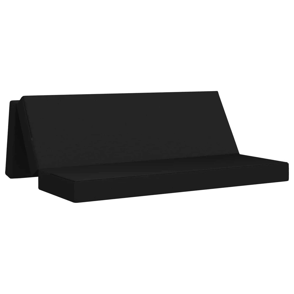 Čiužinys Sulankstomas Sofos Lova 180 x 67 x 45 cm Juoda