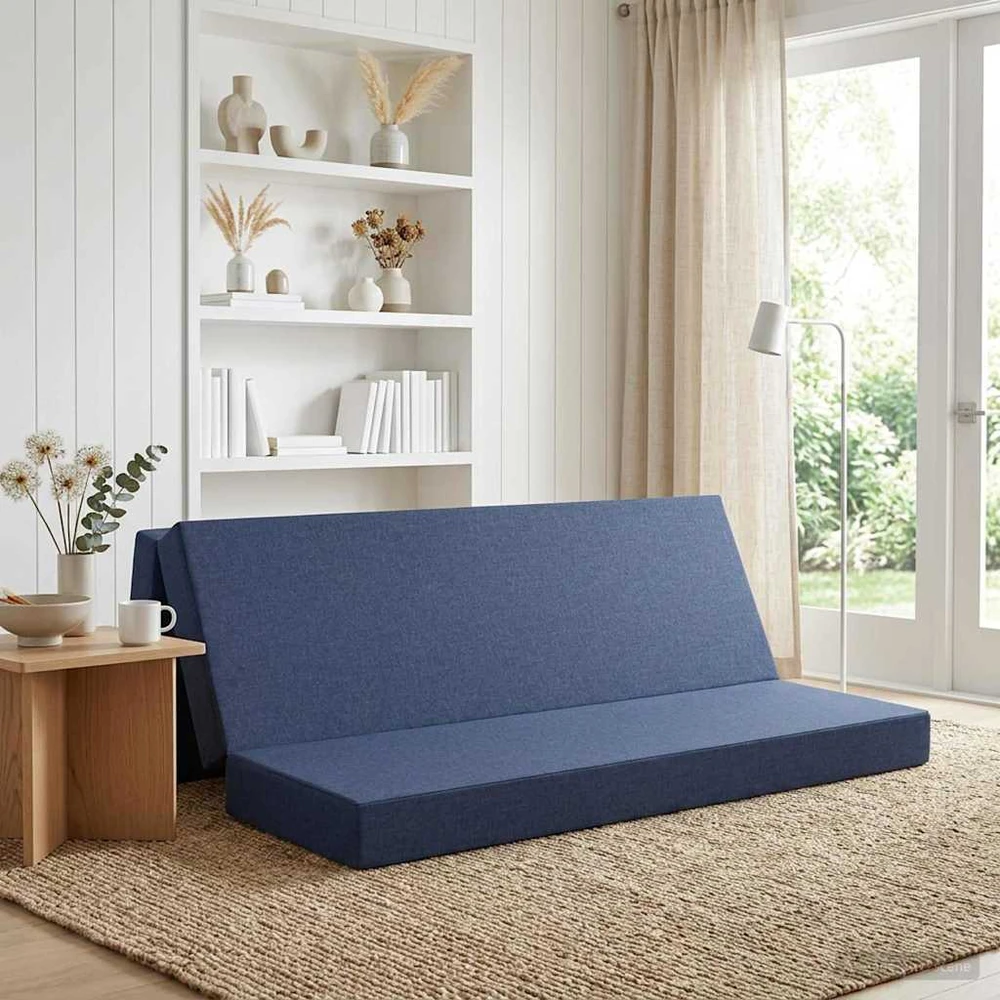 Čiužinys Sulankstomas Sofos Lova 200 x 67 x 45 cm Mėlyna