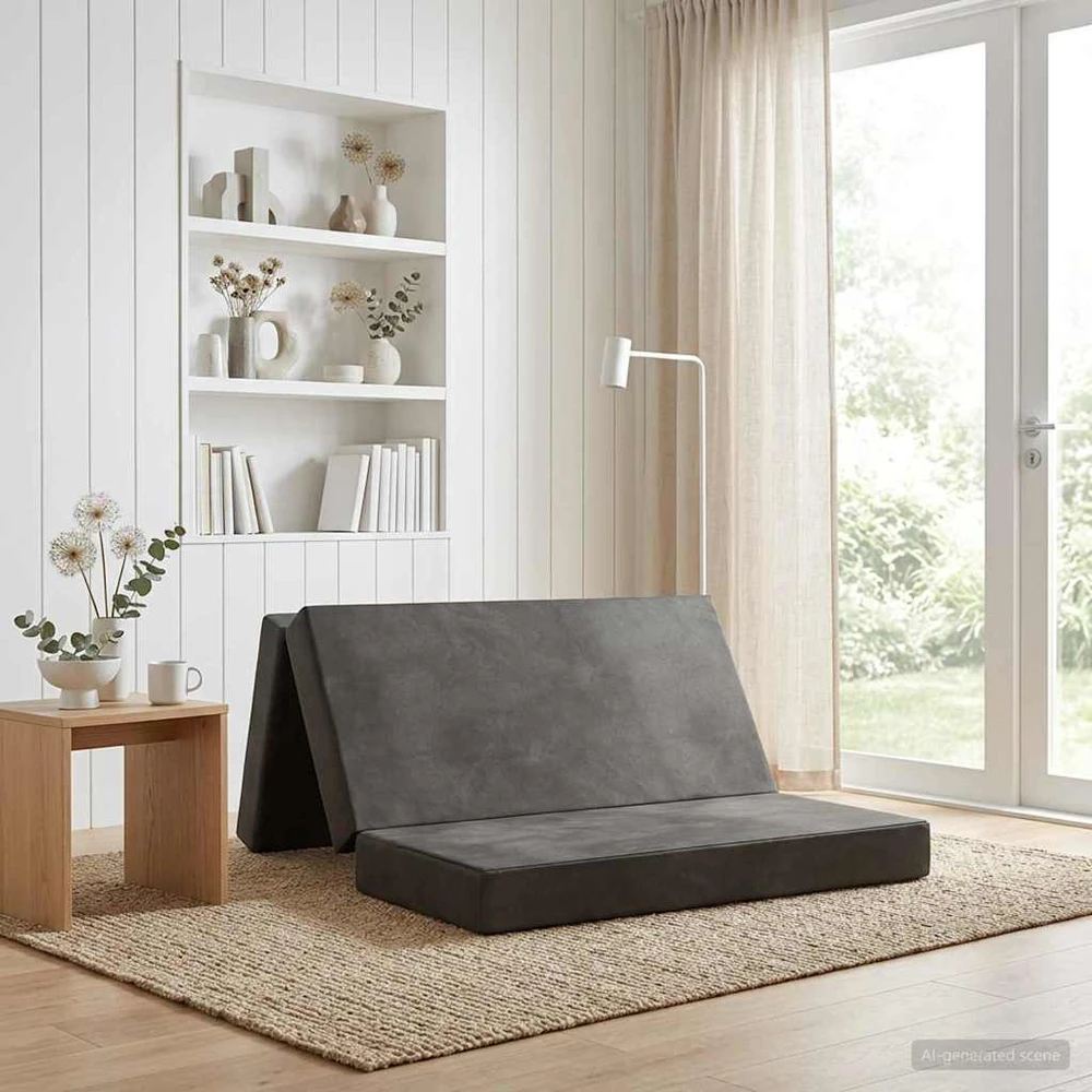 Čiužinys Sulankstomas Sofos Lova 200 x 67 x 45 cm Šviesiai pilka