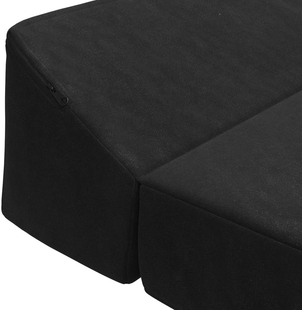 Sofa Sulankstomas Sofos Lova Juoda 120 x 60 x 49 cm Audinys