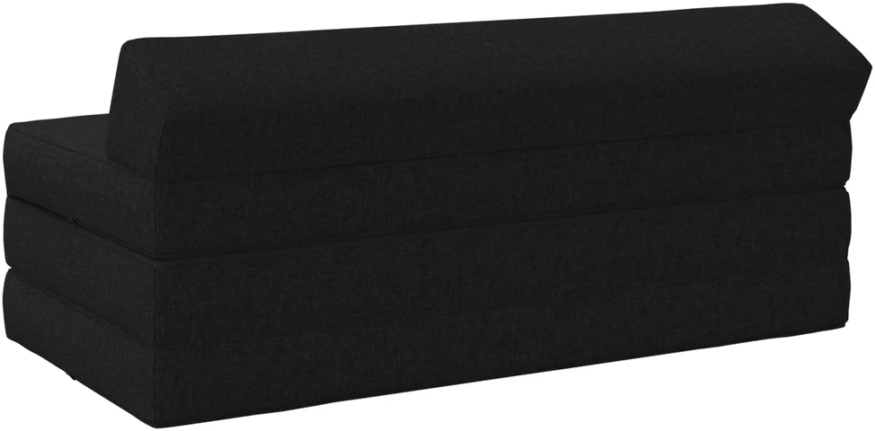 Sulankstomas Sofos Lova Juoda 120 x 60 x 49 cm Audinys