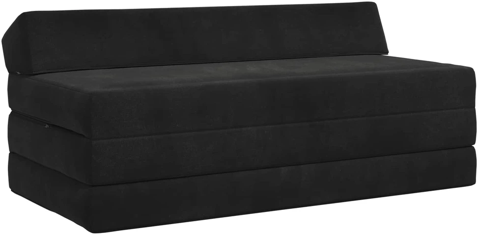 Sofa Sulankstomas Sofos Lova Juoda 120 x 60 x 49 cm Audinys