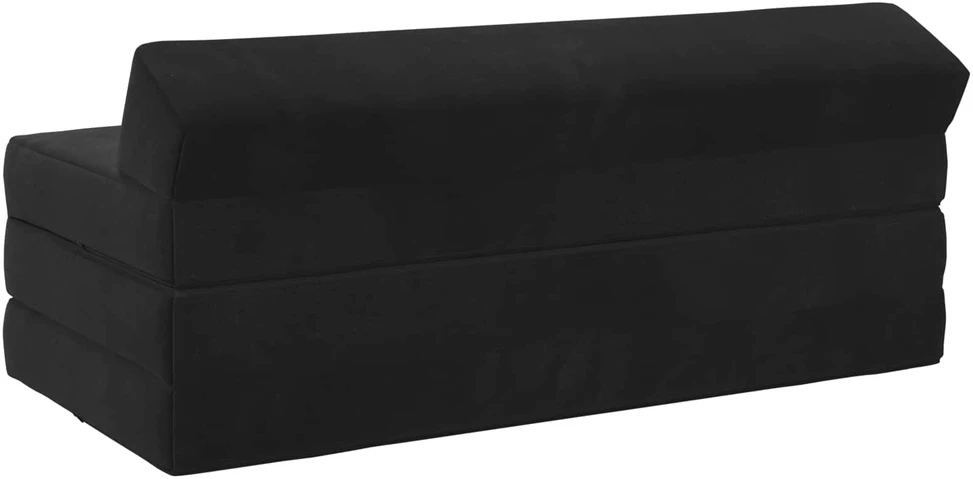 Sofa Sulankstomas Sofos Lova Juoda 120 x 60 x 49 cm Audinys