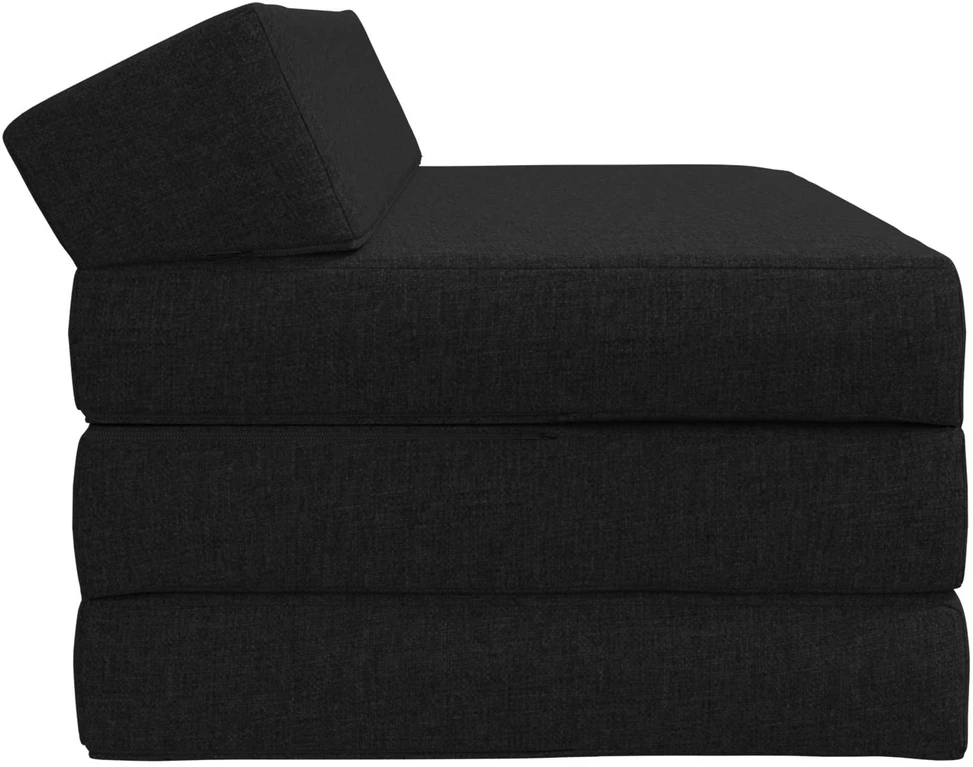 Sulankstomas Sofos Lova Juoda 120 x 60 x 49 cm Audinys