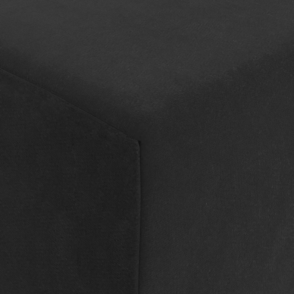 Sulankstomas Sofos Lova Juoda 200 x 70 x 15 cm Aksomas