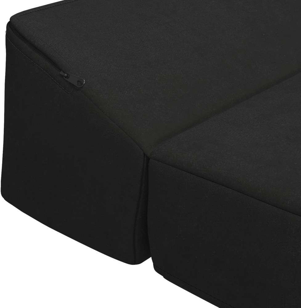 Sofa Sulankstomas Sofos Lova Juoda 200 x 70 x 10 cm Aksomas