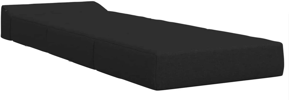 Sulankstomas Sofos Lova Juoda 200 x 70 x 15 cm Audinys