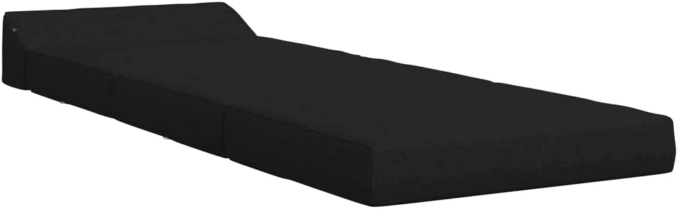 Sofa Sulankstomas Sofos Lova Juoda 200 x 70 x 10 cm Audinys