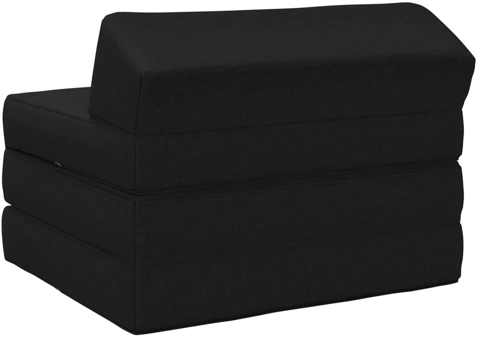 Sofa Sulankstomas Sofos Lova Juoda 200 x 70 x 10 cm Audinys