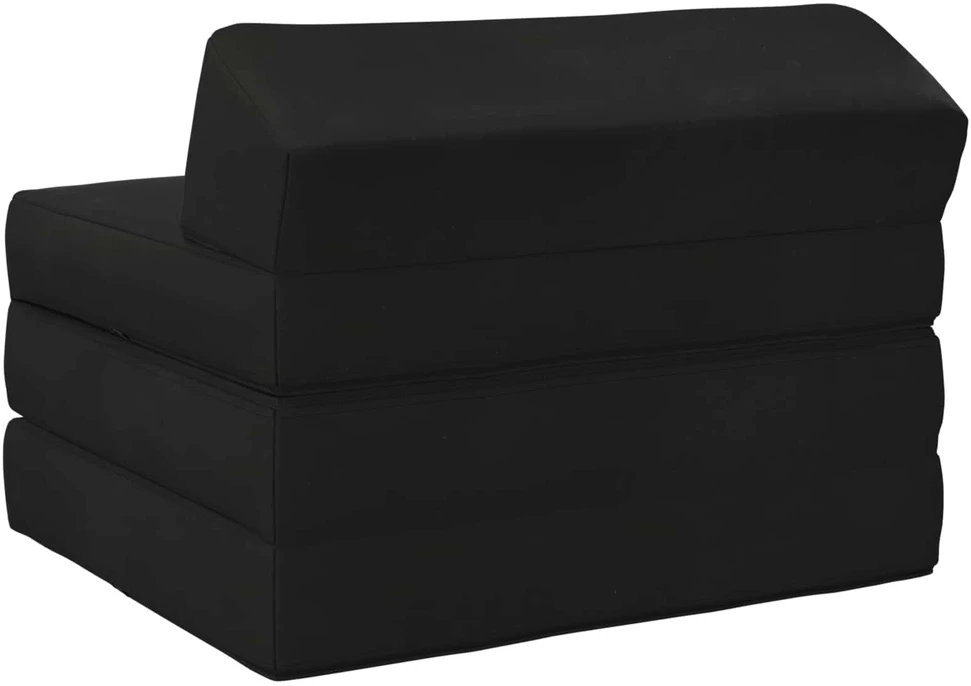 Sofa Sulankstomas Sofos Lova Juoda 200 x 70 x 10 cm Aksomas
