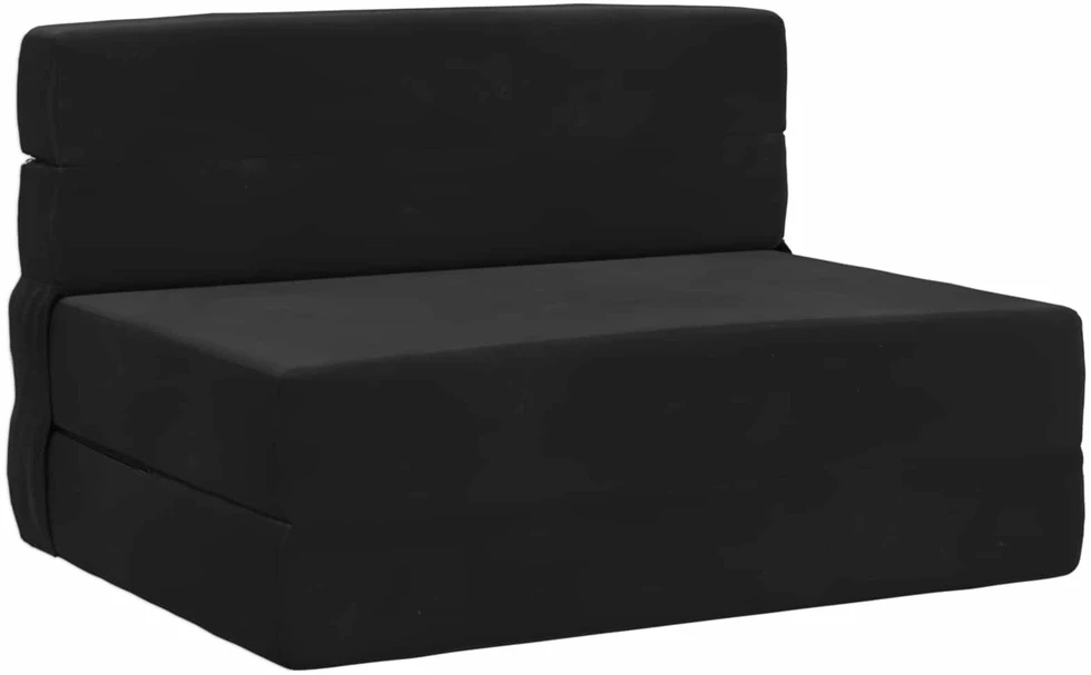 Sofa Sulankstomas Sofos Lova Juoda 70 x 72 x 60 cm Audinys