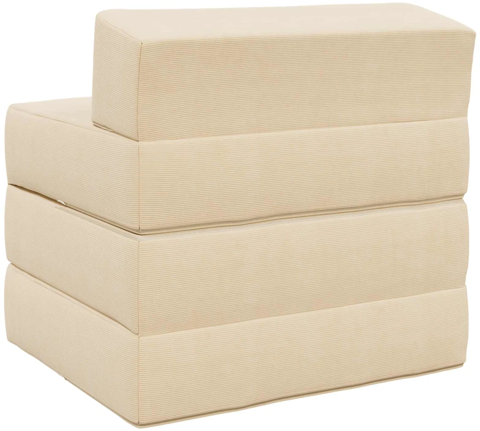 Sofa Sulankstomas Sofos Lova Kreminė 200 x 70 x 15 cm