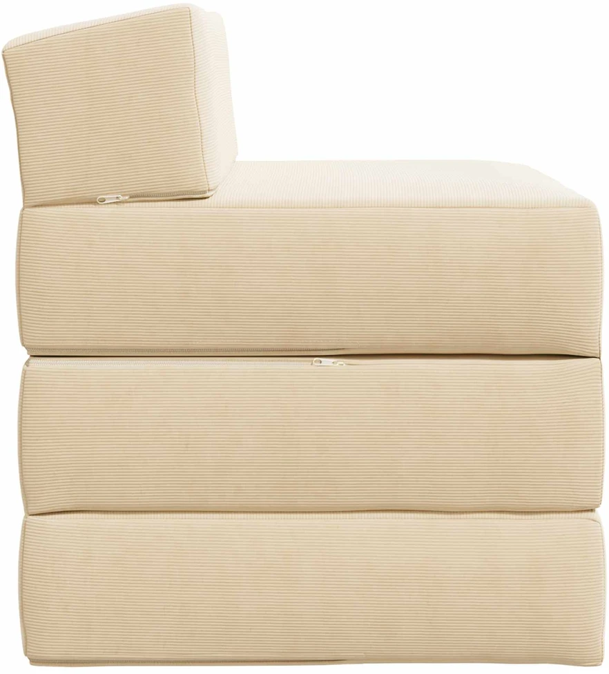 Sofa Sulankstomas Sofos Lova Kreminė 200 x 70 x 15 cm