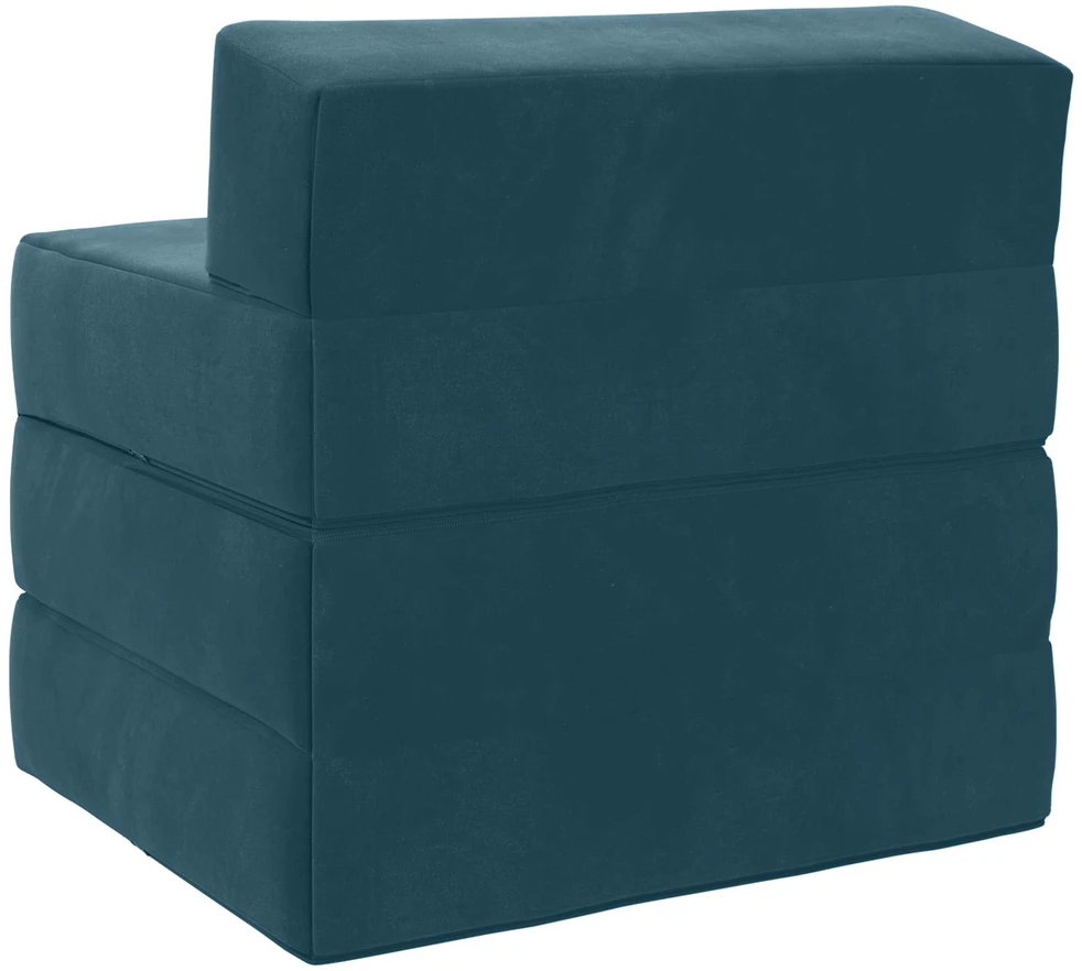 Sofa Sulankstomas Sofos Lova Mėlyna 200 x 70 x 15 cm Aksomas