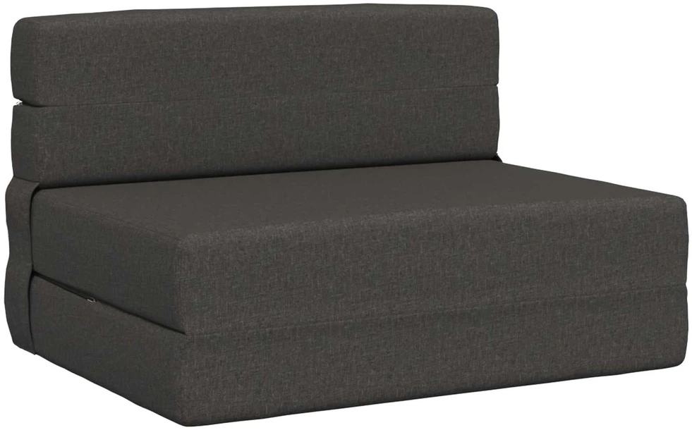 Sofa Sulankstomas Sofos Lova Tamsiai pilka 100 x 80 x 60 cm Audinys