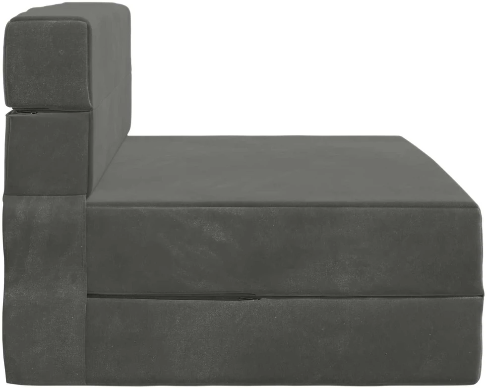 Sofa Sulankstomas Sofos Lova Tamsiai pilka 100 x 80 x 60 cm Audinys