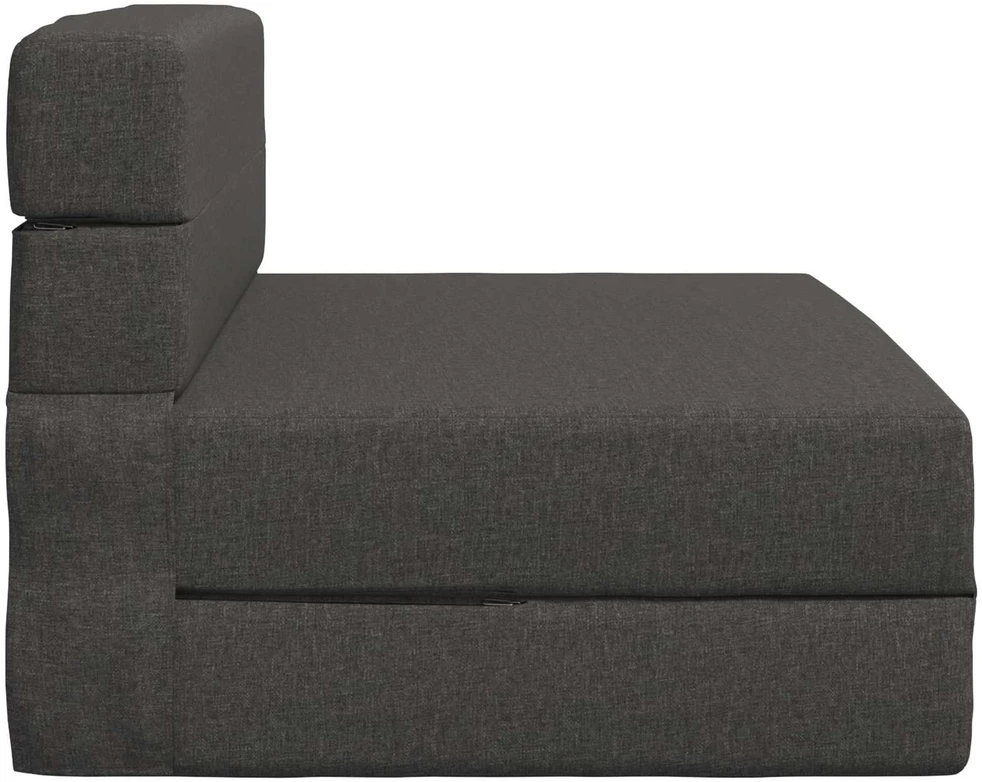 Sofa Sulankstomas Sofos Lova Tamsiai pilka 100 x 80 x 60 cm Audinys