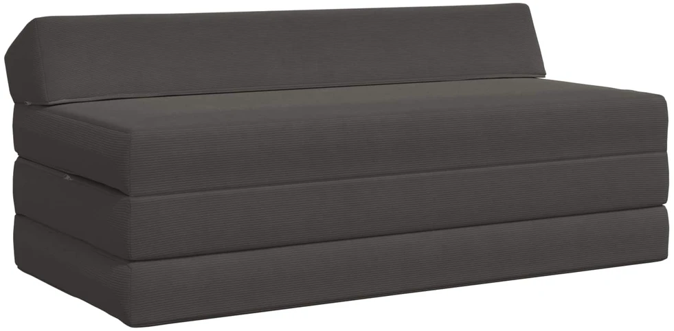 Sofa Sulankstomas Sofos Lova Tamsiai pilka 120 x 60 x 49 cm Audinys
