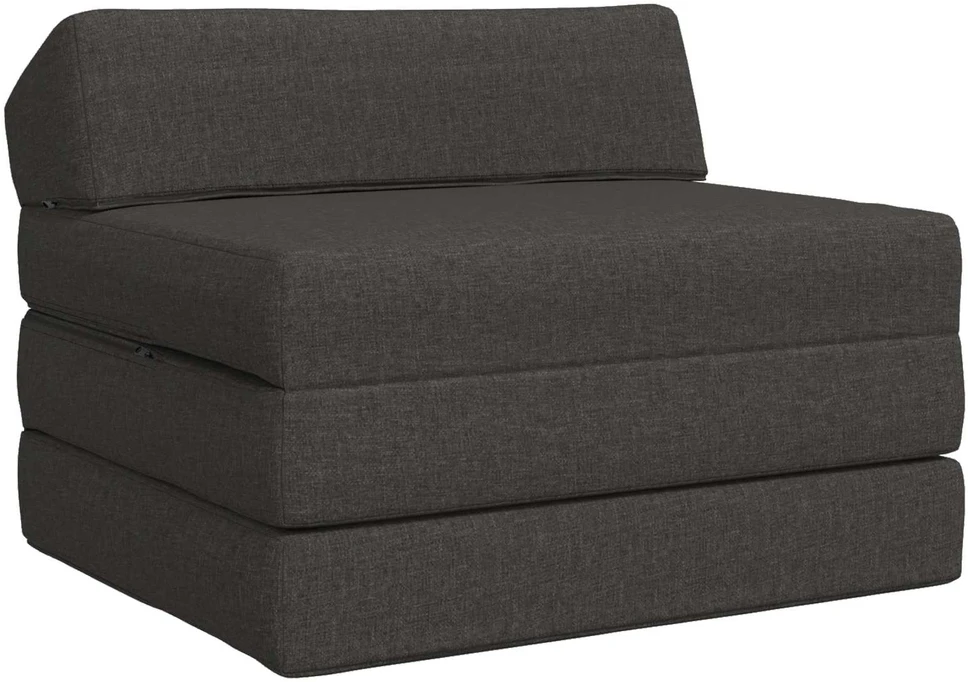 Sofa Sulankstomas Sofos Lova Tamsiai pilka 200 x 70 x 10 cm Audinys