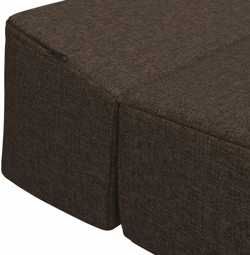Sulankstomas Sofos Lova Taupe 200 x 70 x 15 cm Audinys