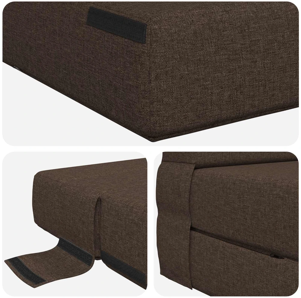 Sofa Sulankstomas Sofos Lova Taupe 70 x 72 x 60 cm Audinys