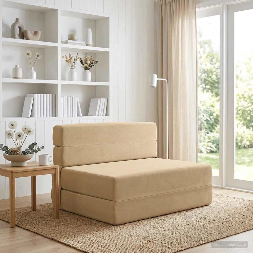 Sofa Sulankstomas Sofos Lova Žalias pilkas 70 x 72 x 60 cm Audinys