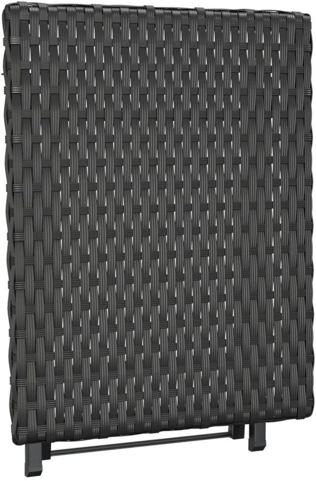 Sulankstomas stalas, juodos spalvos, 45x35x32cm, poliratanas
