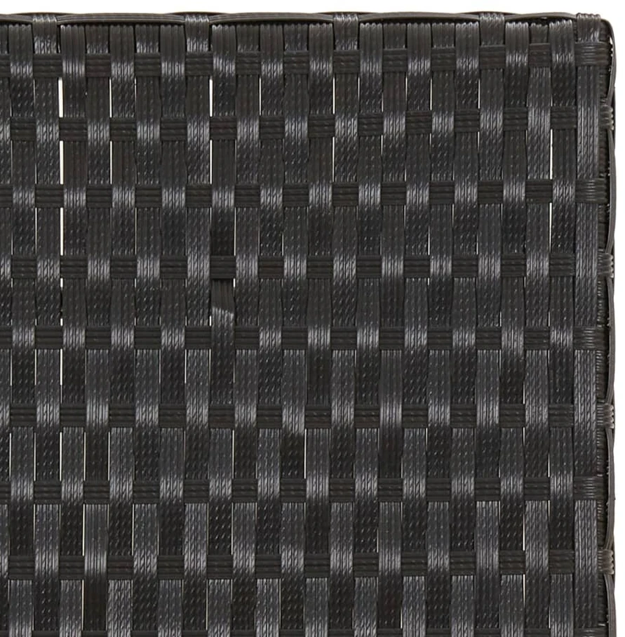 Sulankstomas stalas, juodos spalvos, 45x35x32cm, poliratanas