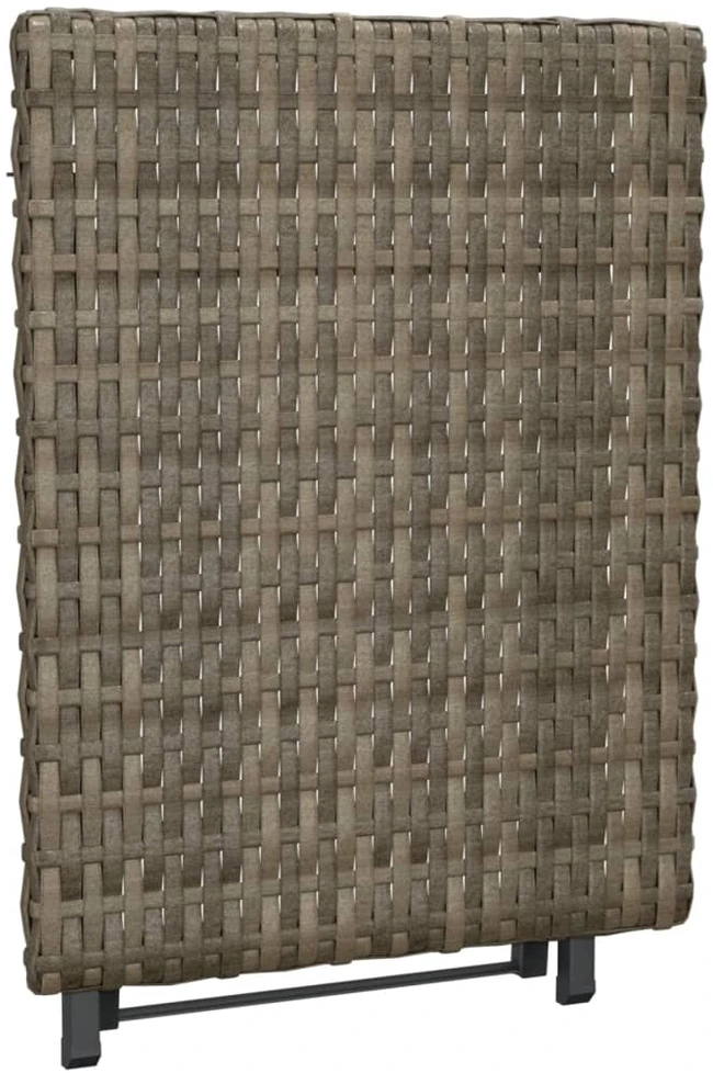 Sulankstomas stalas, pilkos spalvos, 45x35x32cm, poliratanas