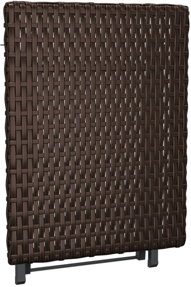 Sulankstomas stalas, rudos spalvos, 45x35x32cm, poliratanas
