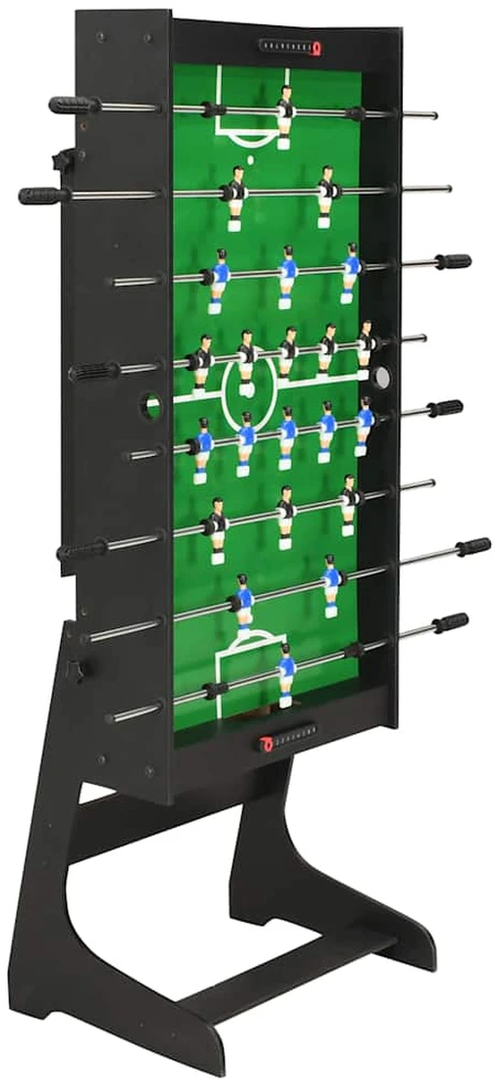 Sulankstomas stalo futbolo stalas, 121x61x80cm, juodas