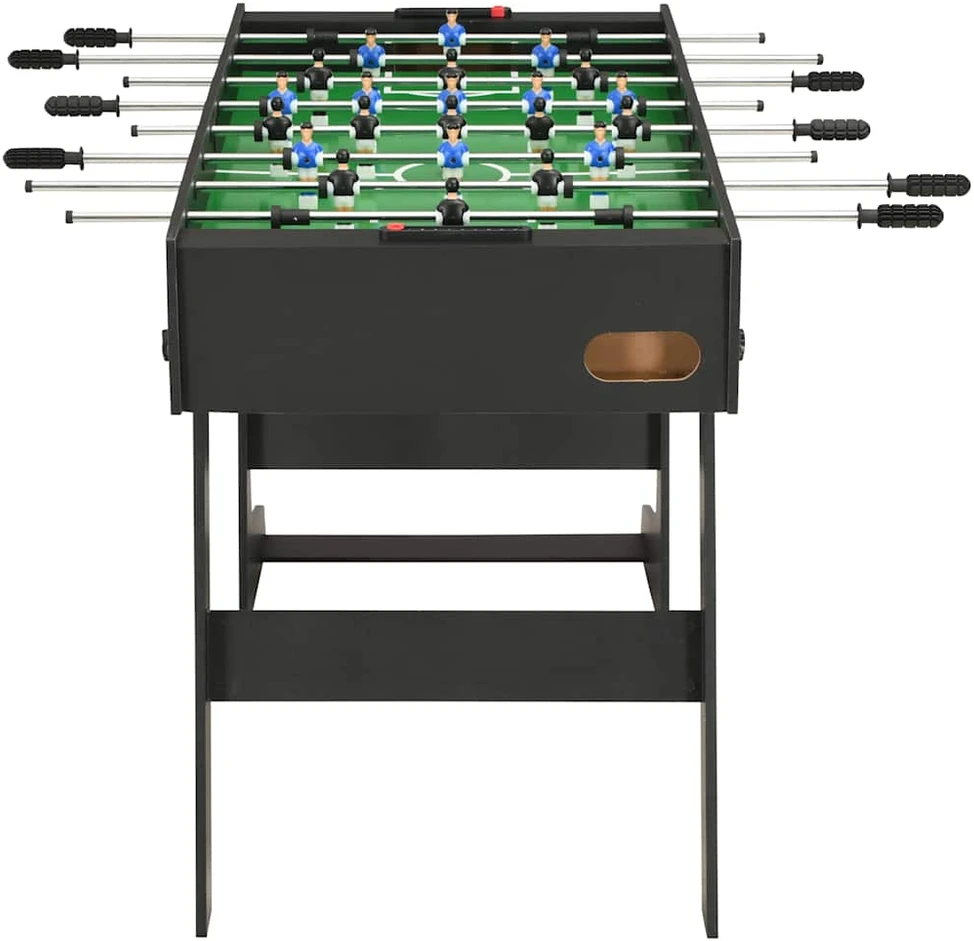Sulankstomas stalo futbolo stalas, 121x61x80cm, juodas
