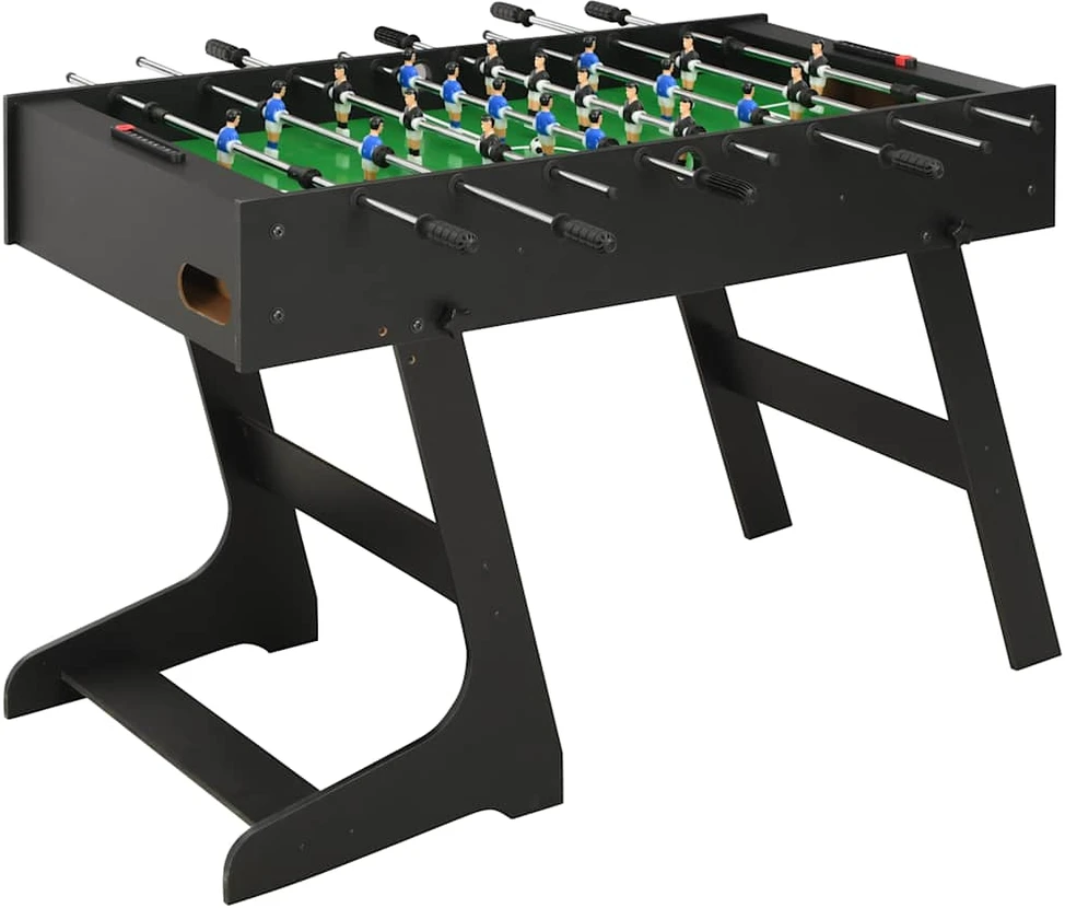 Sulankstomas stalo futbolo stalas, 121x61x80cm, juodas
