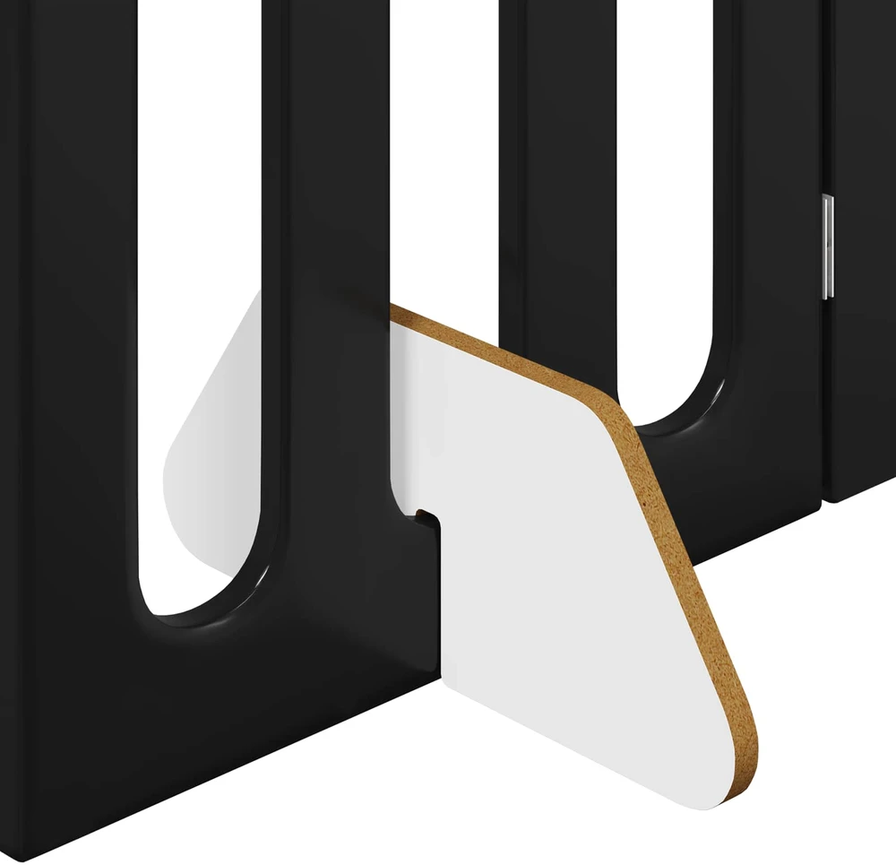 Sulankstomas šunų tvora 4 vnt. Juodojo ąžuolo 201 x 38 x 90 cm
