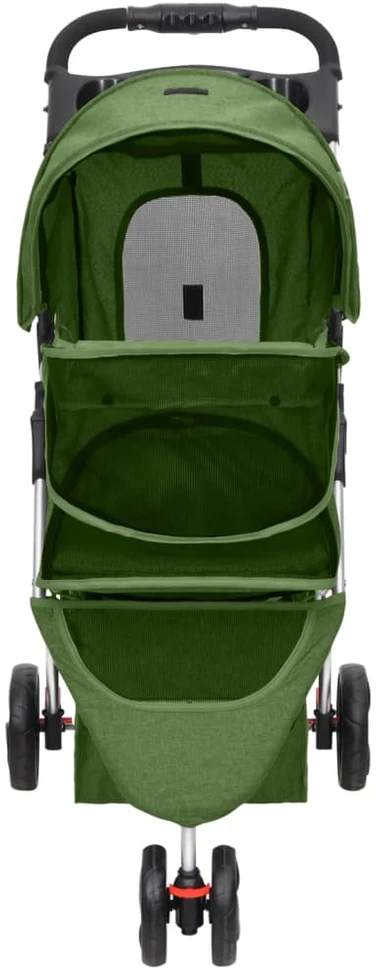 Sulankstomas vežimėlis šunims, žalias, 80x46x98cm, audinys
