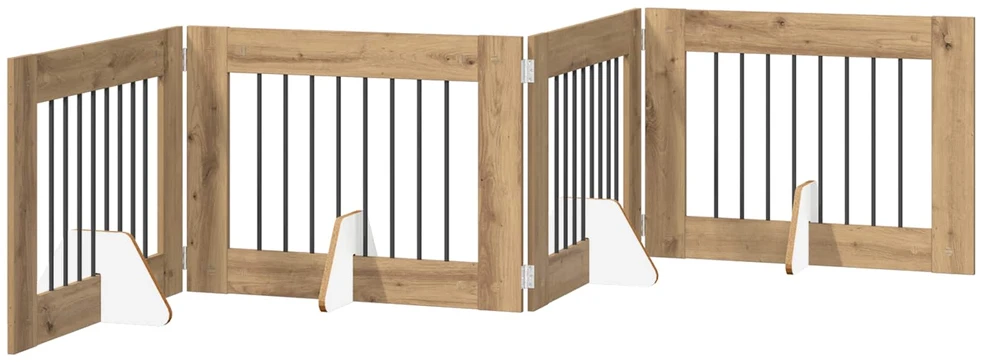 Sulankstomi šunų vartai su stovais 4 vnt. Artisano ąžuolo