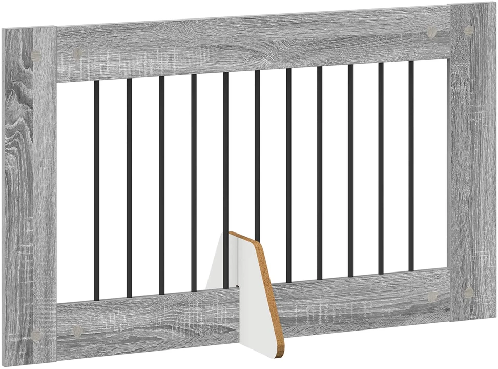 Sulankstomi šunų vartai su stovais 6 vnt. Pilka Sonoma 602 cm