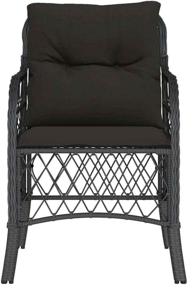 Sulankstomos sodo kėdės, 2vnt., antracito spalvos, plastikas